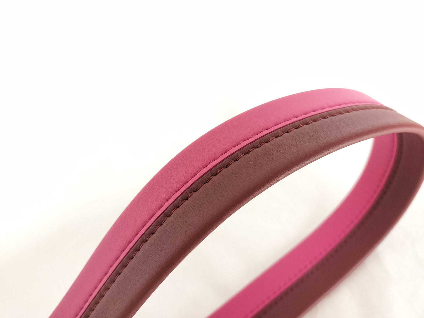 LOUIS VUITTON Signature Strap, Brown/Pink, Signature Canvas with Gold Hardware