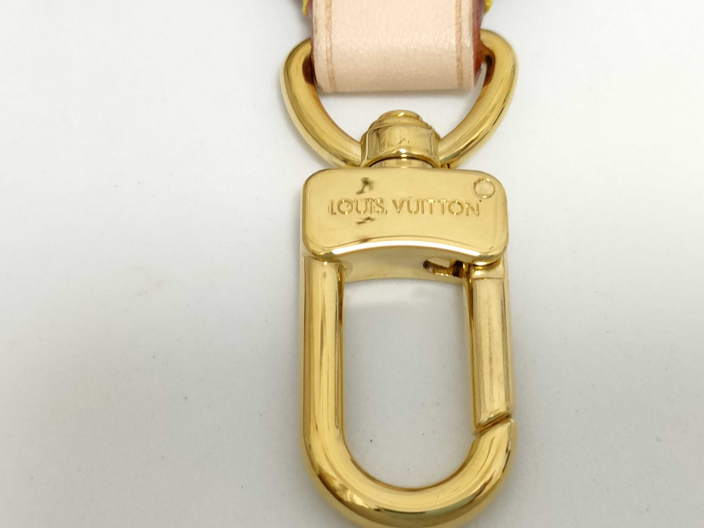 LOUIS VUITTON Signature Strap, Brown/Pink, Signature Canvas with Gold Hardware