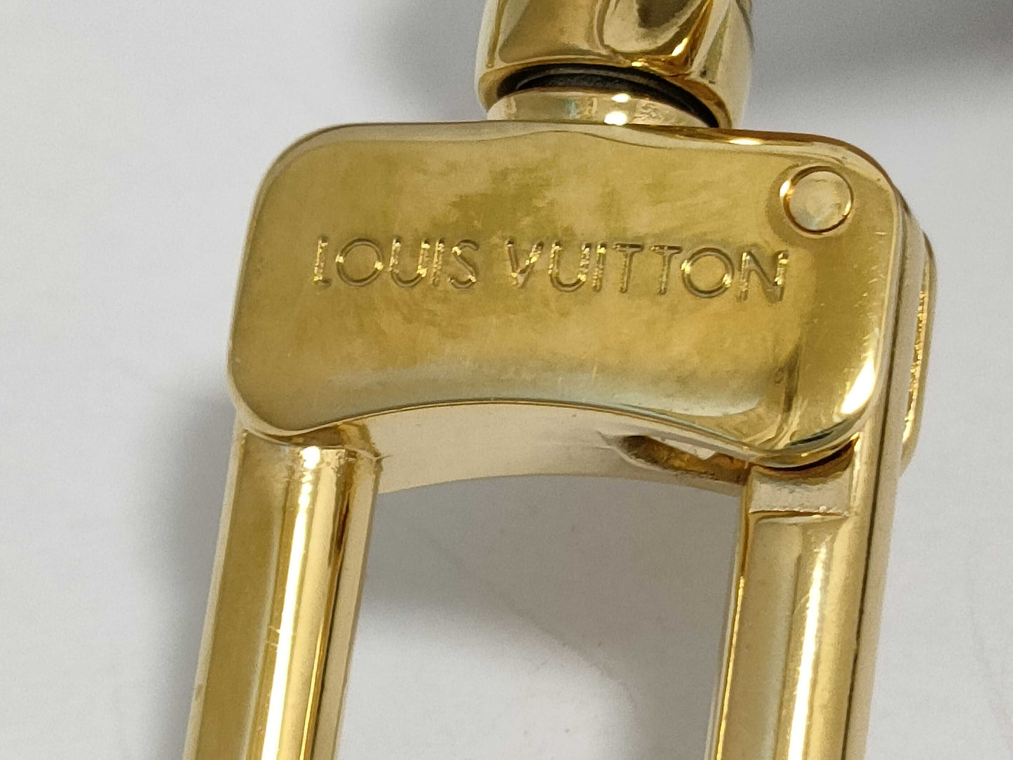 LOUIS VUITTON Signature Strap, Brown/Pink, Signature Canvas with Gold Hardware