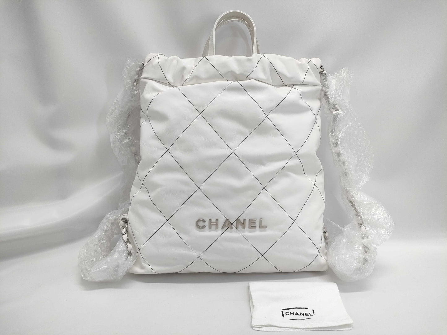 CHANEL Chanel 22 Backpack White Bag