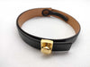 HERMES Serie Leather Belt, □B Stamp, Black x Brown