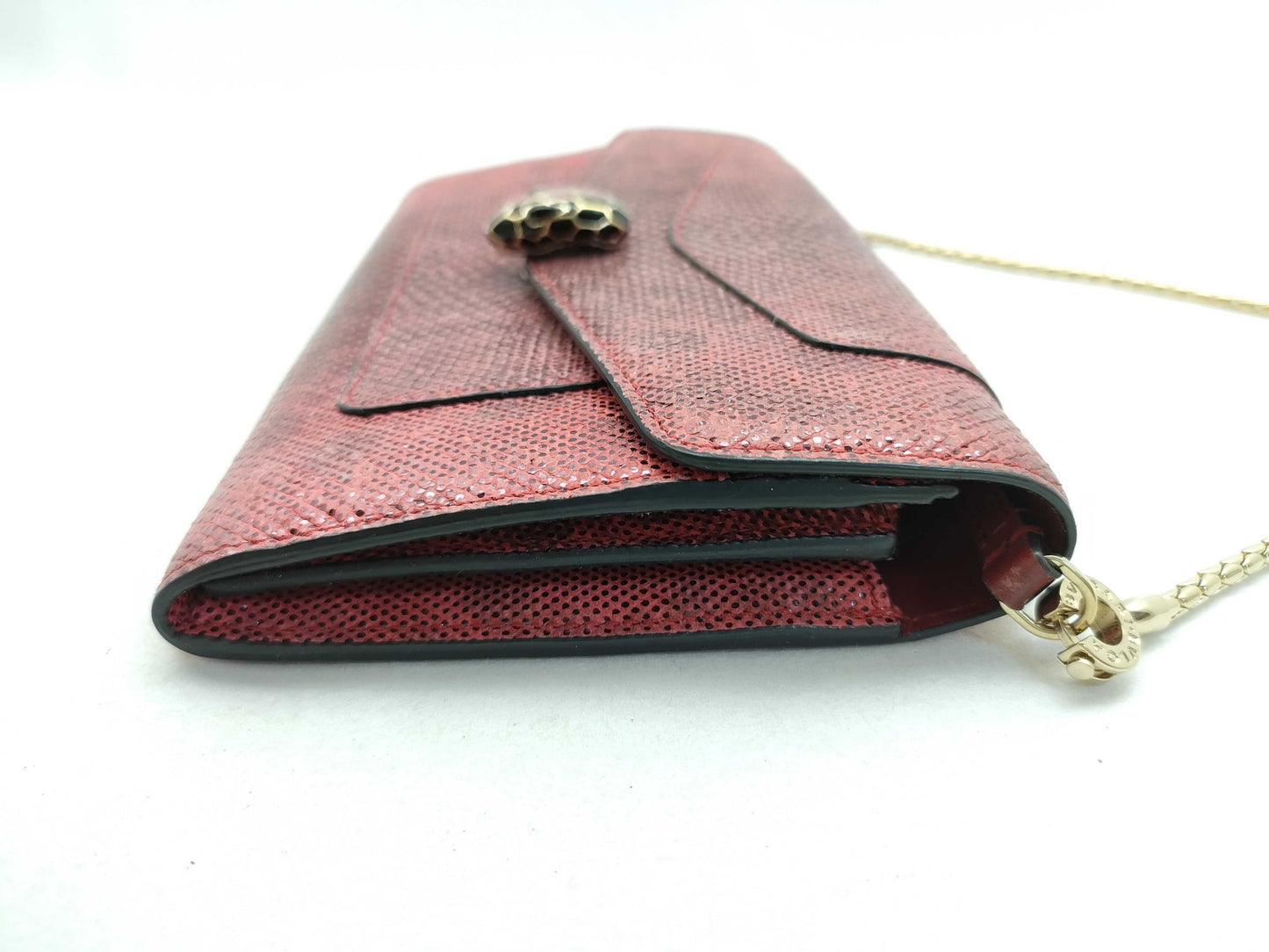 BVLGARI Serpenti Python Chain Wallet EL・N18・287232 Pink Wallet