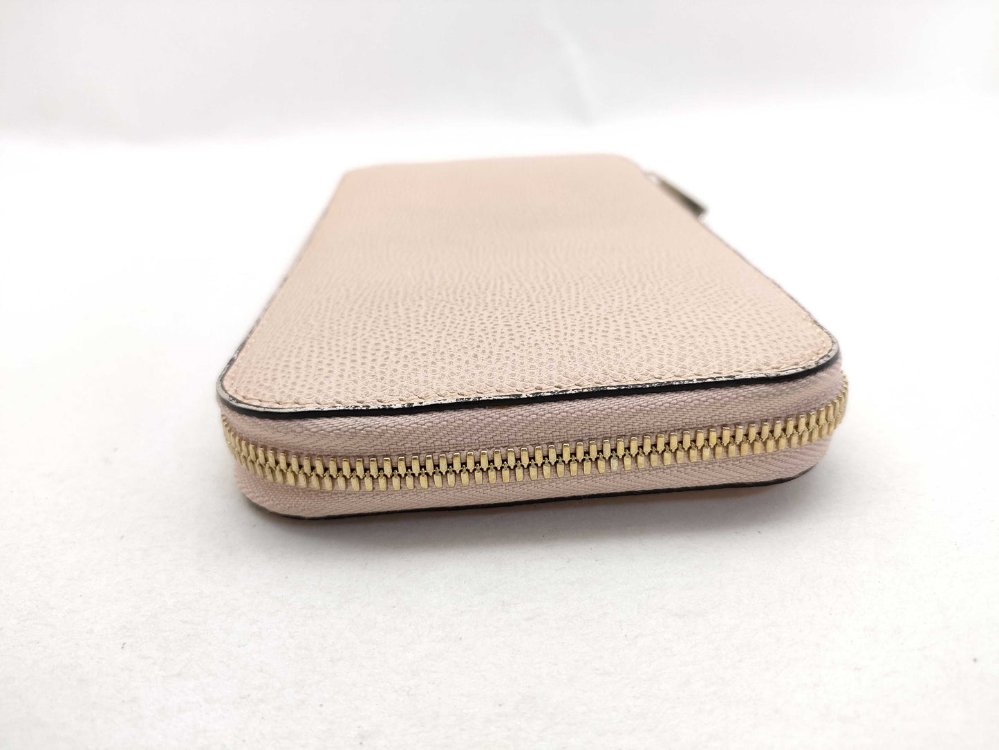 Valextra Leather Long Wallet Baby Pink
