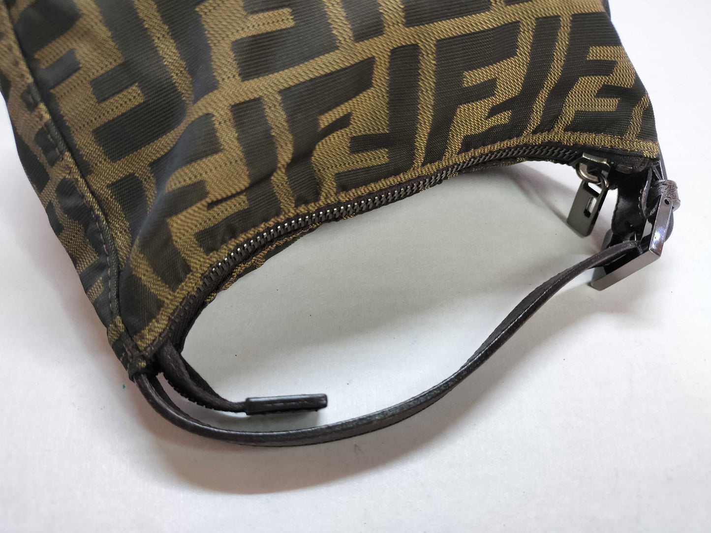 FENDI Zucca pattern nylon canvas pouch 2349-8N0001-019 Khaki