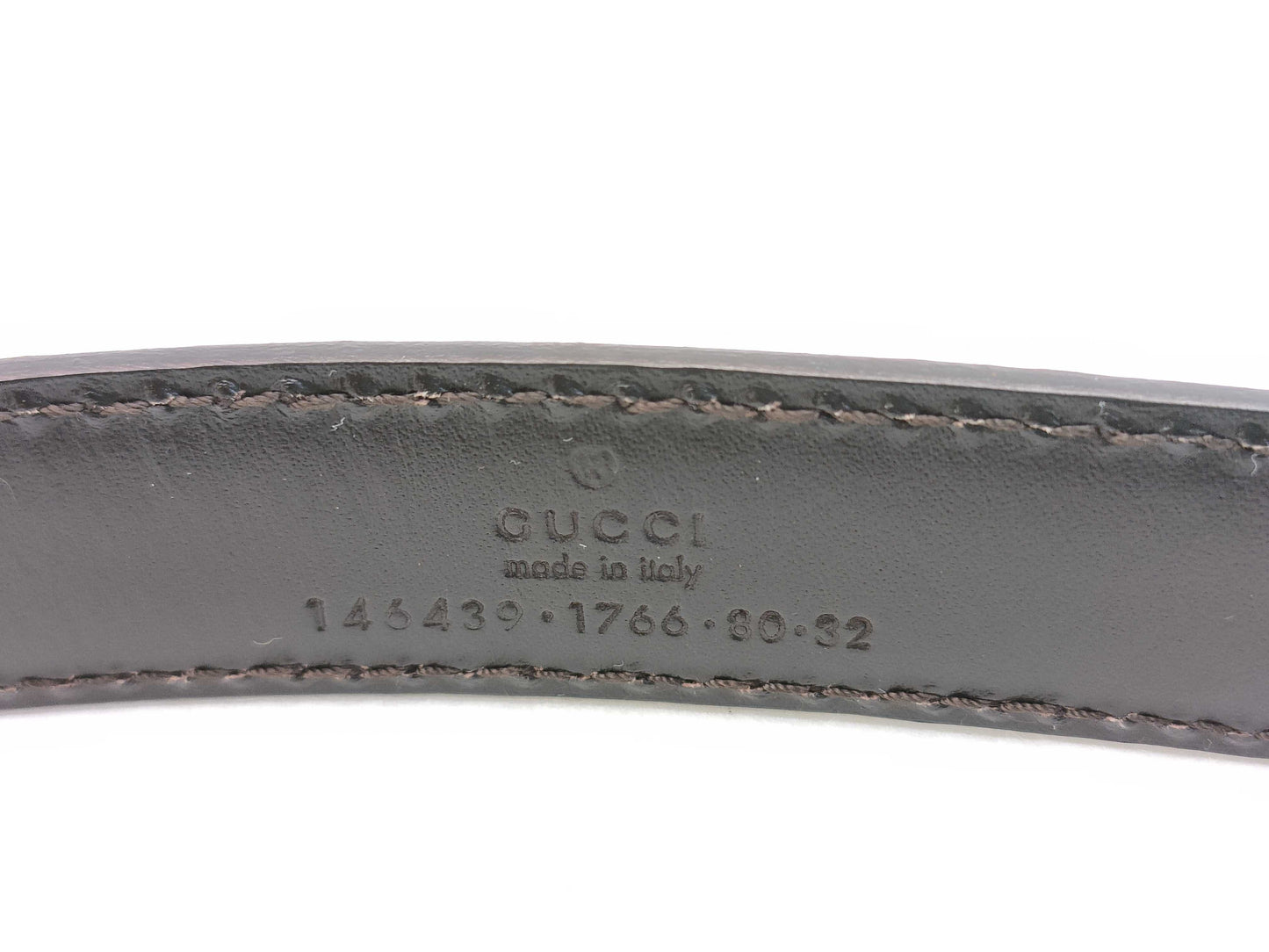 GUCCI Guccissima Belt 146439, 1766, 80, 32 Brown Belt