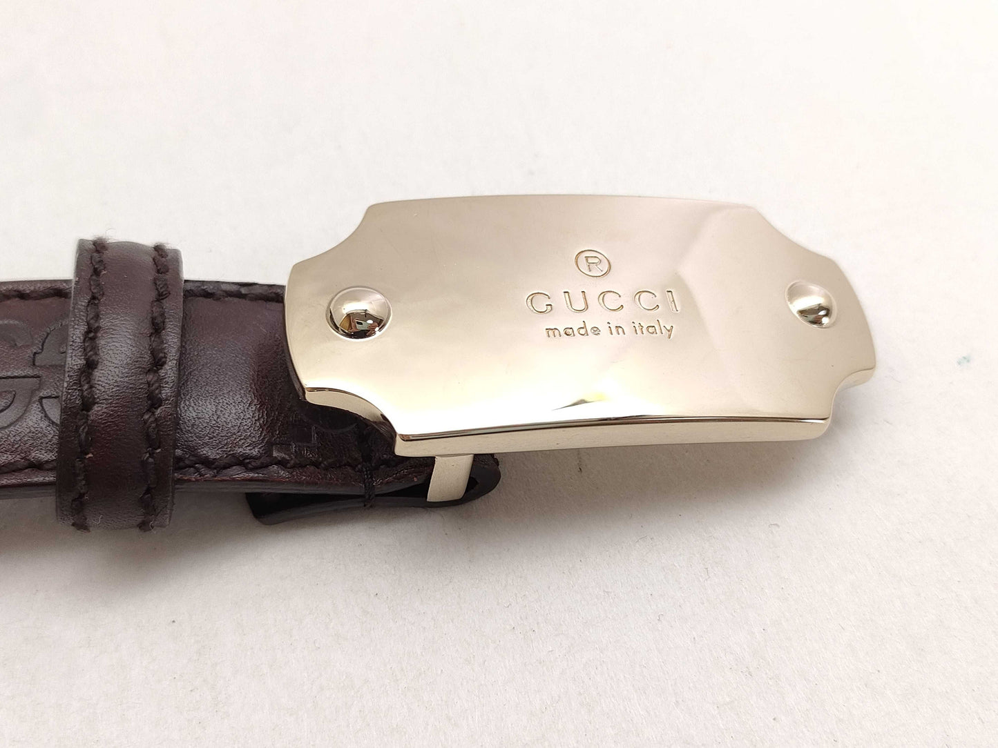 GUCCI Guccissima Belt 146439, 1766, 80, 32 Brown Belt