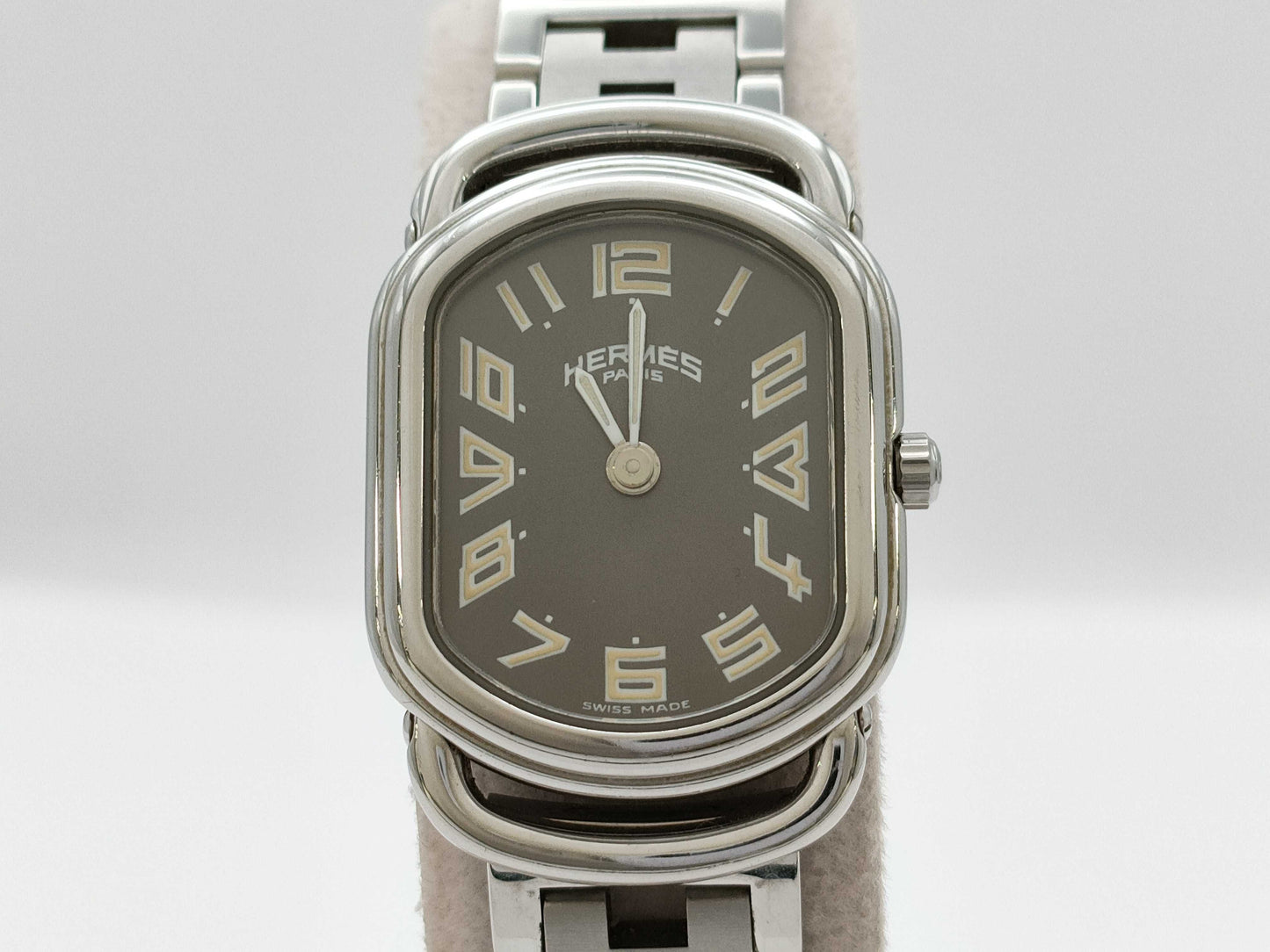 HERMES Rallye RA1.210 1337227 Quartz Gray Dial Women's Watch