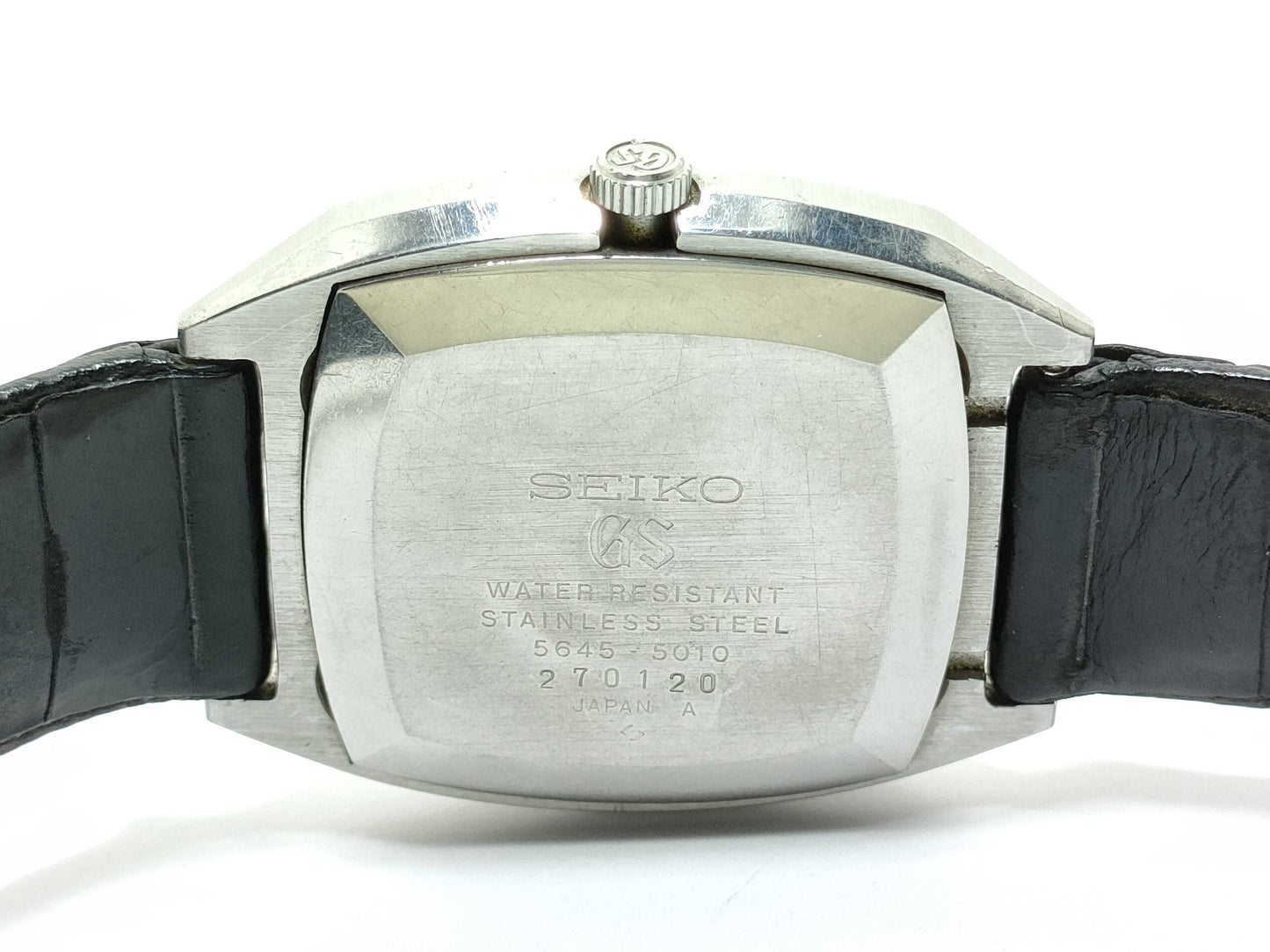 SEIKO Grand Seiko 5645-5010 270120 Stainless Steel/Leather/AT Silver Dial Current Condition Men's Watch