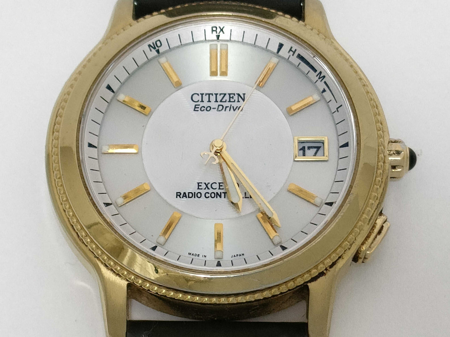 CITIZEN Exceed Eco-Drive H410-T007724 550119 GP/Leather/Solar White Dial Men's Watch