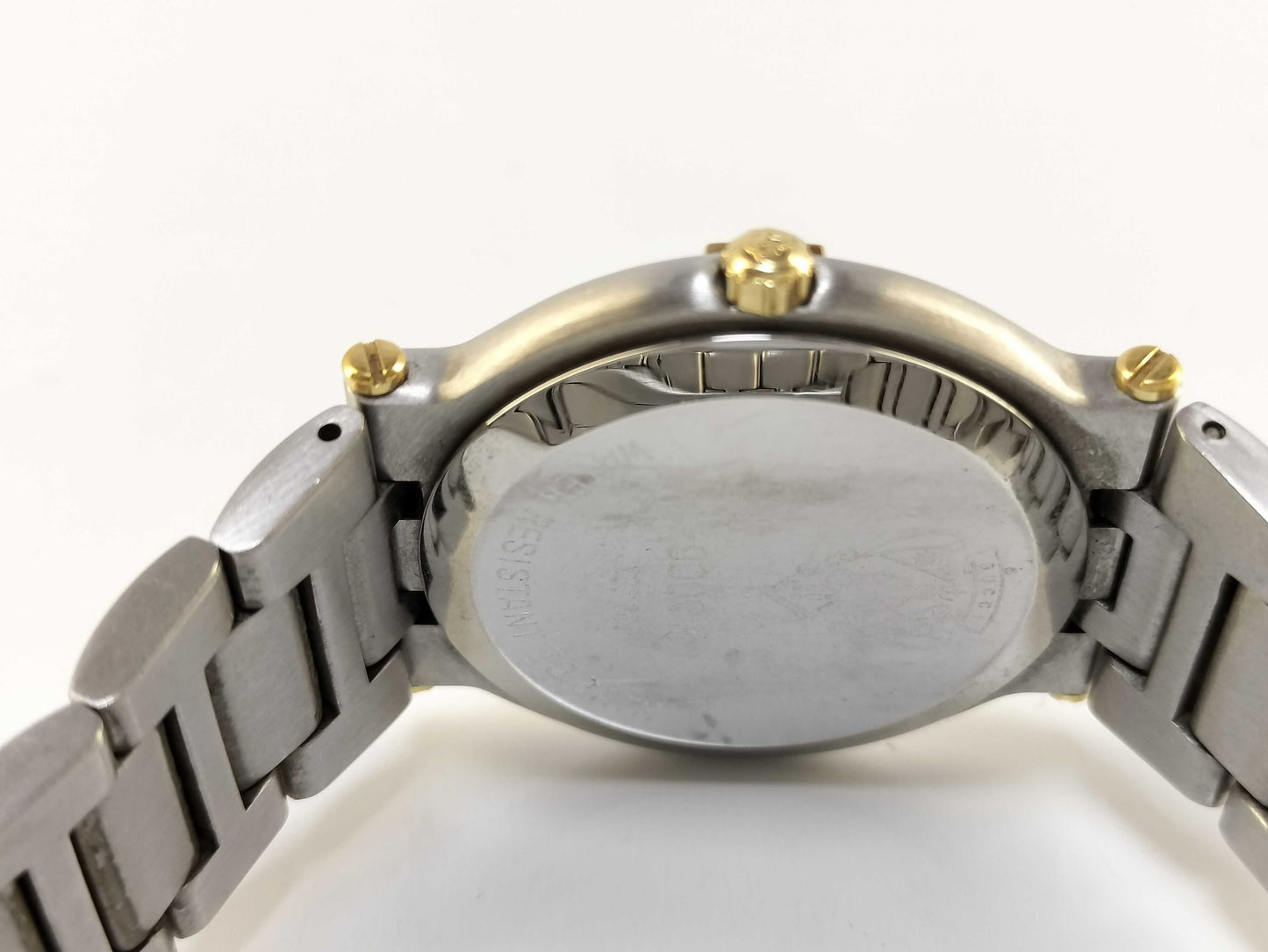 GUCCI 9000M 0229136 SS/GP/QZ Gold Dial Non-Working/No Operational Guarantee Women's Watch