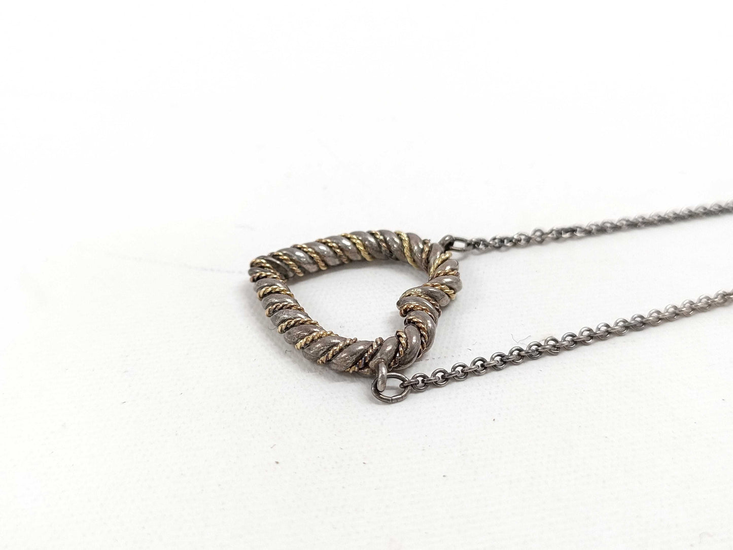 Tiffany & Co. Twisted Heart Necklace 750/925 Silver Necklace