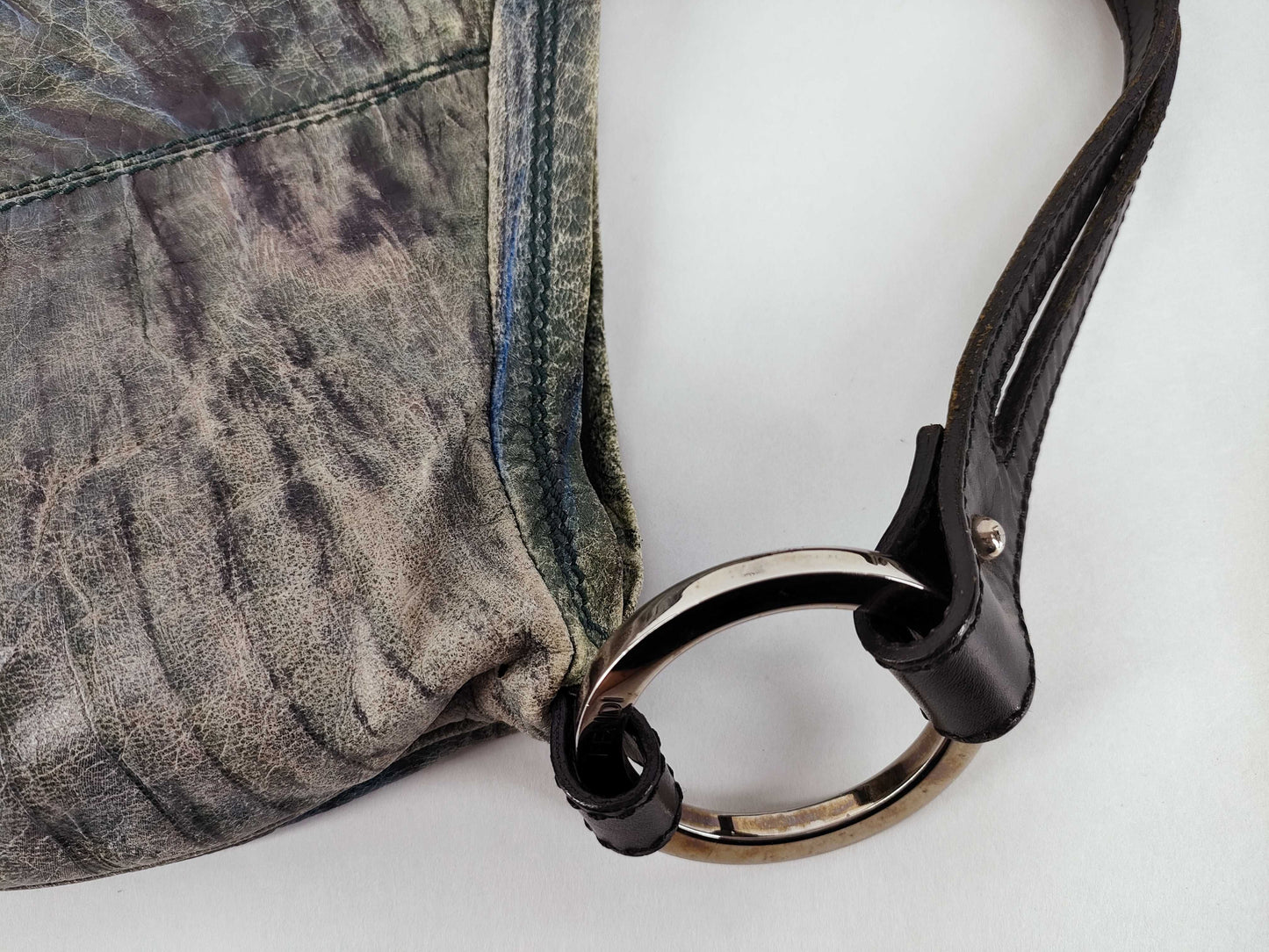 FENDI Leather One-Shoulder Bag Blue