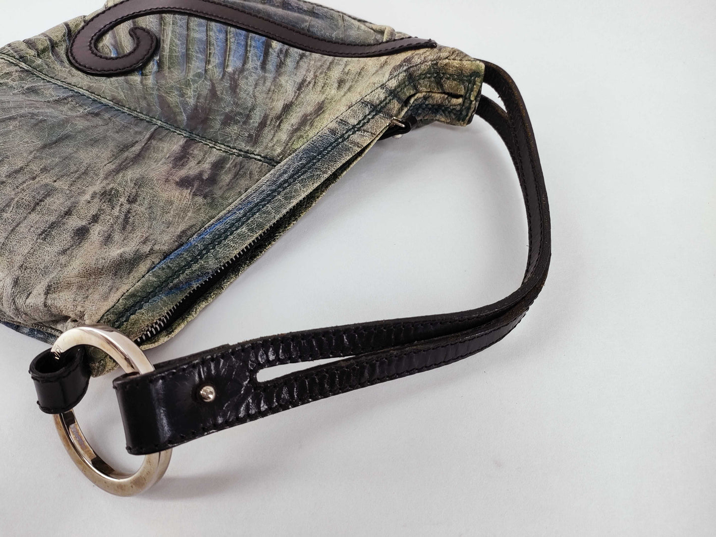 FENDI Leather One-Shoulder Bag Blue