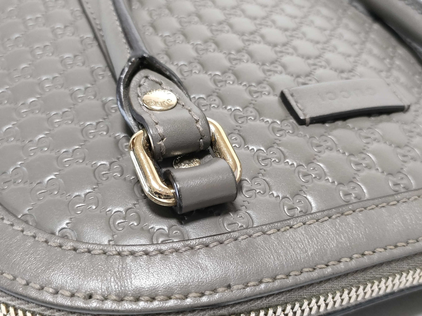GUCCI Guccissima Gucci Micro GG Guccissima 2-way handbag 449654 486628 Gray handbag