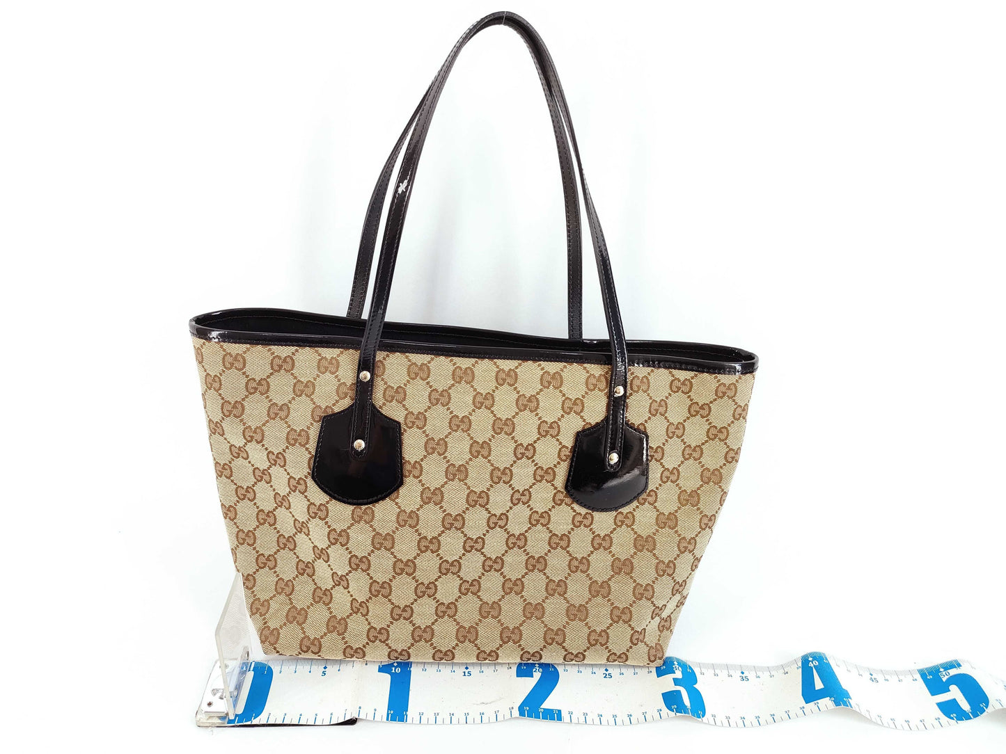 GUCCI GG Canvas Tote Bag 211976 212792 Brown