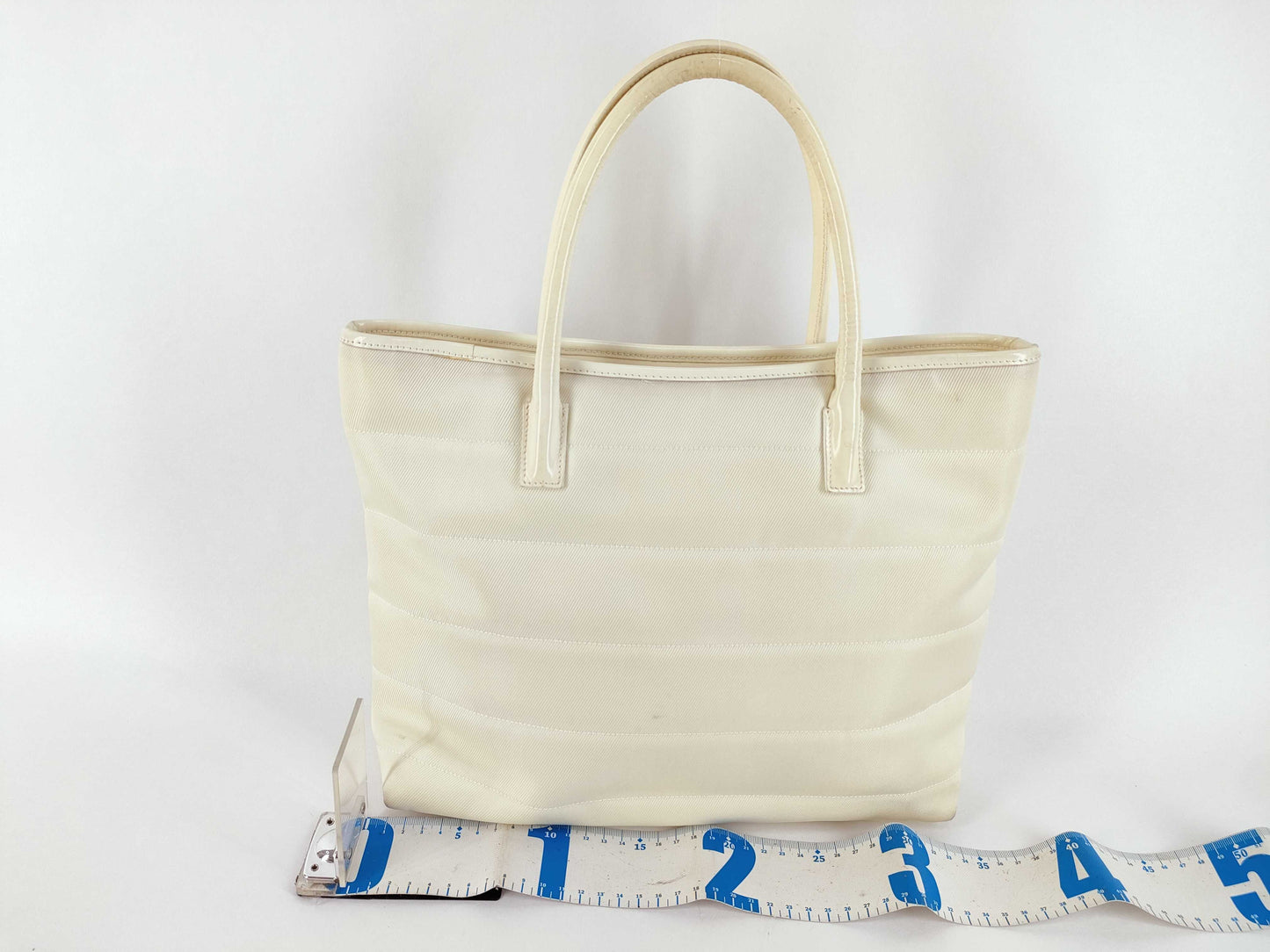 GUCCI Gucci Nylon Canvas Tote Bag 002.2123.0457 White Tote Bag