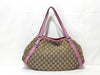 GUCCI GG Canvas Tote Bag 130736 002122 Brown x Pink