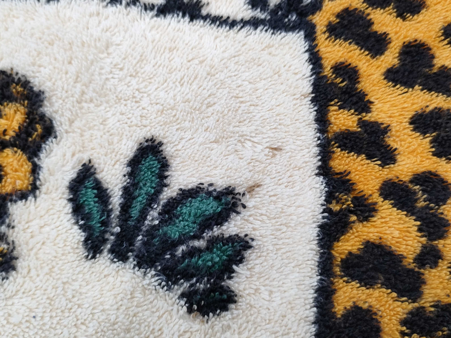 HERMES Les Leopards Large Beach Towel, Cotton, Orange x Ivory, Other Accessories