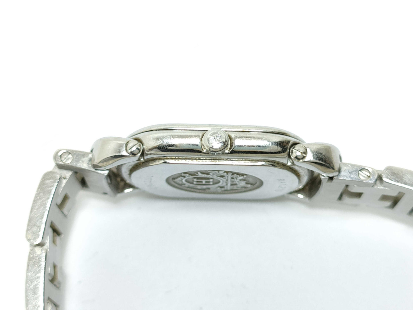 HERMES Rallye RA1.210 1172262 SS/QZ White Dial Non-Working/No Operational Guarantee Women's Watch