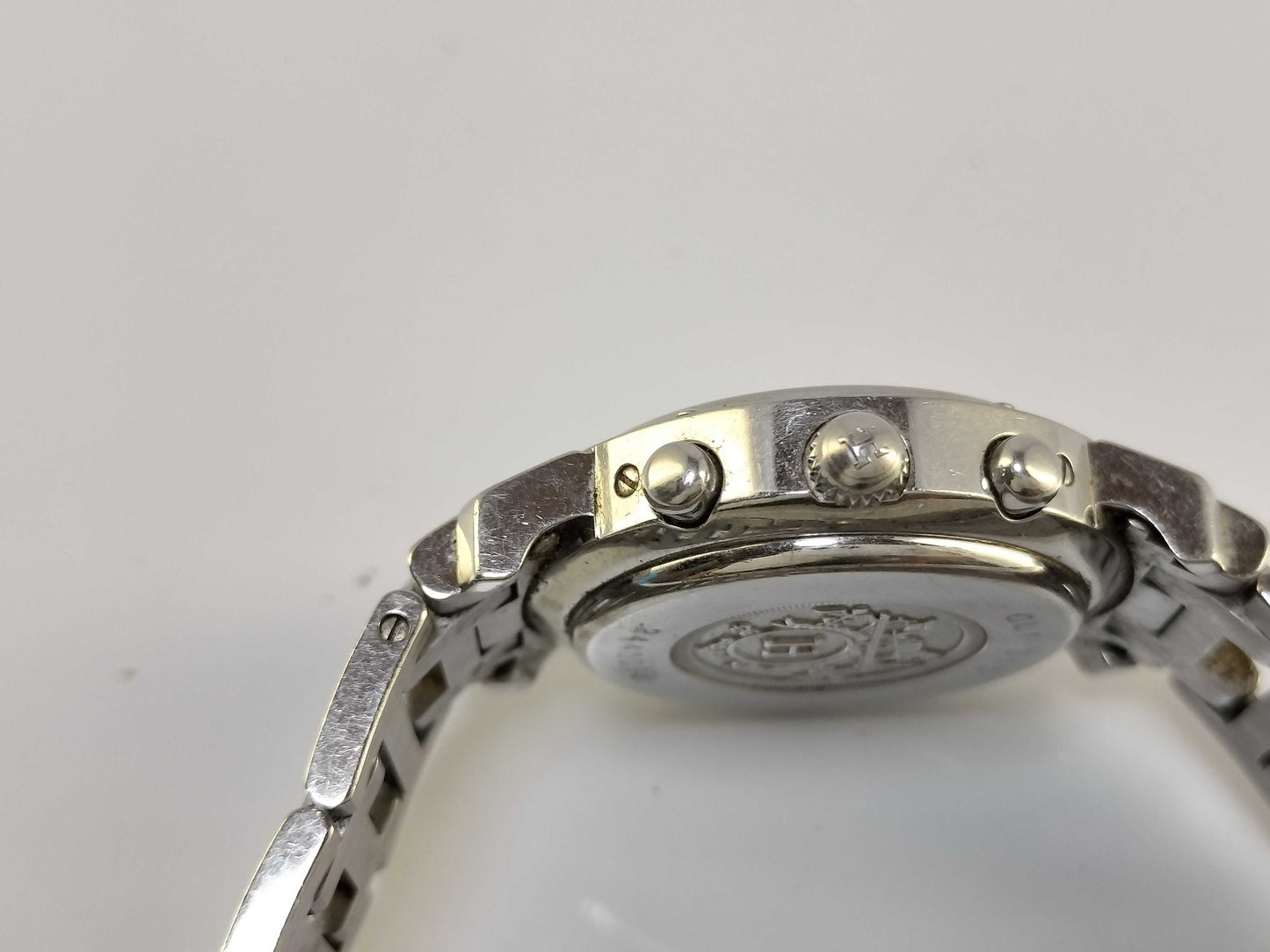 HERMES Clipper Chronograph CL1.310 2440093 Stainless Steel/Quick-Duty White Dial Women's Watch