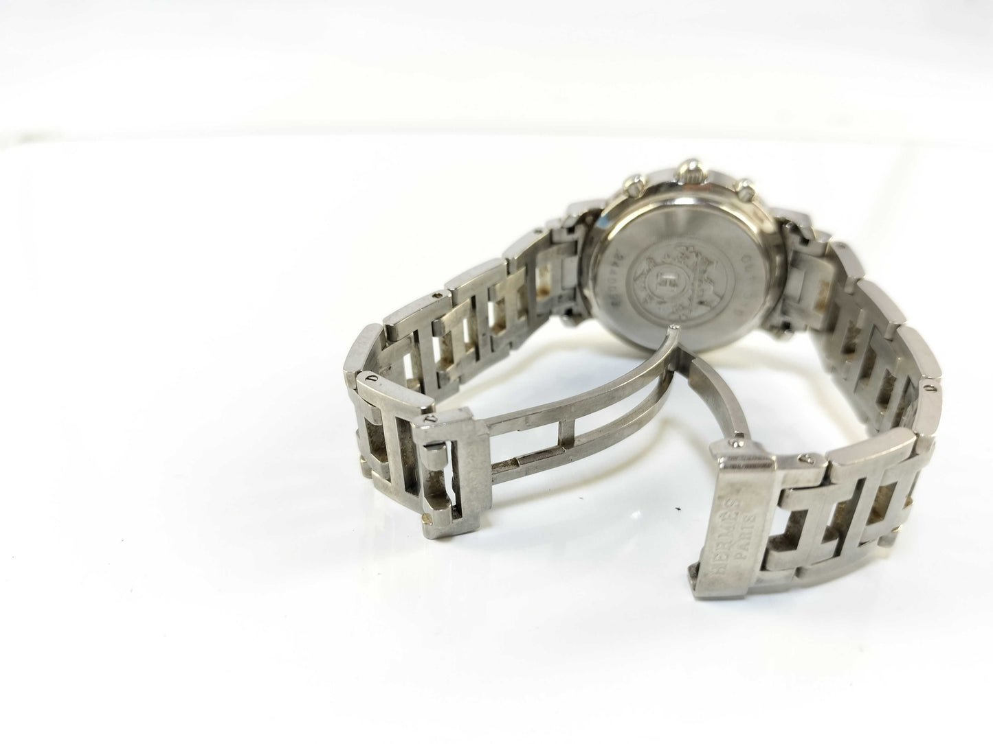 HERMES Clipper Chronograph CL1.310 2440093 Stainless Steel/Quick-Duty White Dial Women's Watch