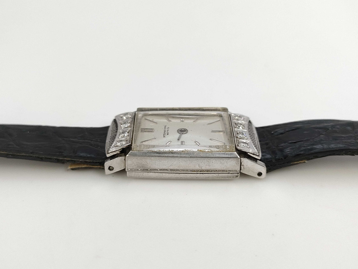 IWC Square Hand-Wound Silver Dial Women's Watch
