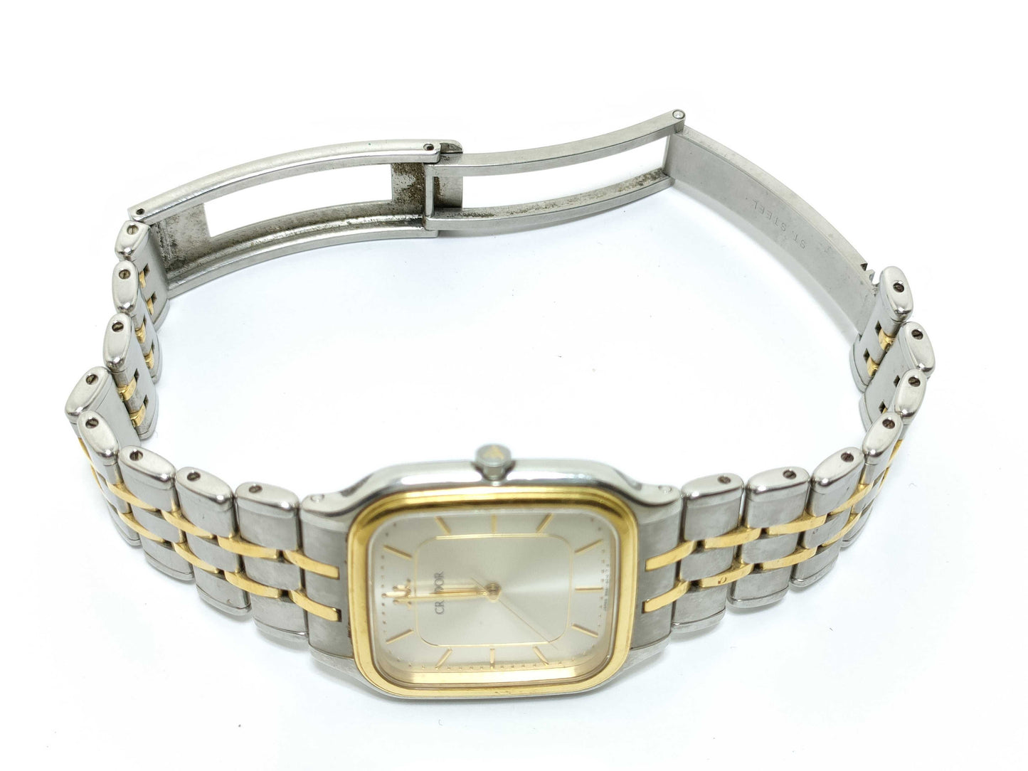 SEIKO Credor 9581-5020 220284 18KT/SS/QZ Silver Dial Non-Working/No Operational Guarantee Men's Watch