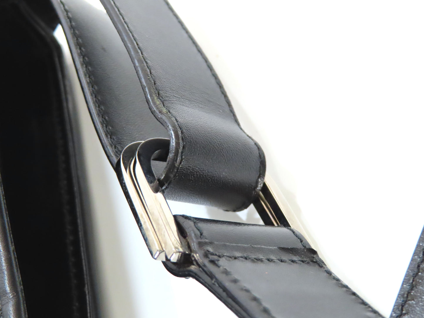 GUCCI Nylon Canvas and Leather Shoulder Bag 019・0422 3444 Black Shoulder Bag