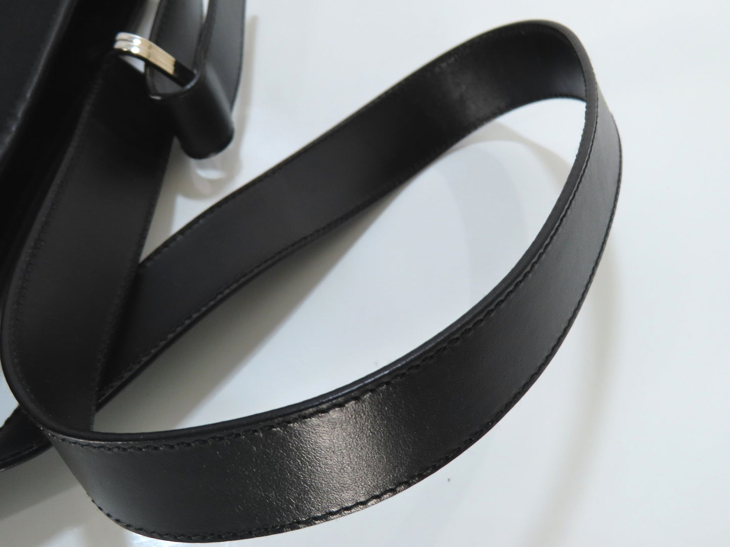 GUCCI Nylon Canvas and Leather Shoulder Bag 019・0422 3444 Black Shoulder Bag