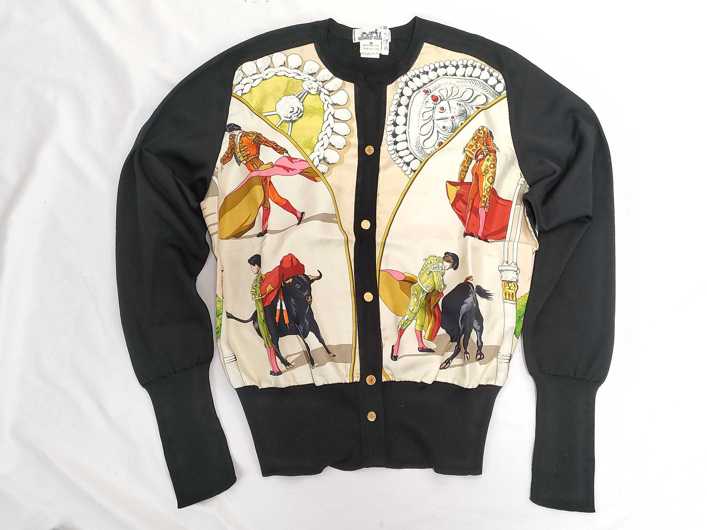 HERMES Silk 3-Piece Set Cardigan