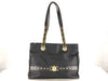 VERSACE Nylon Tote Bag, Black Shoulder Bag