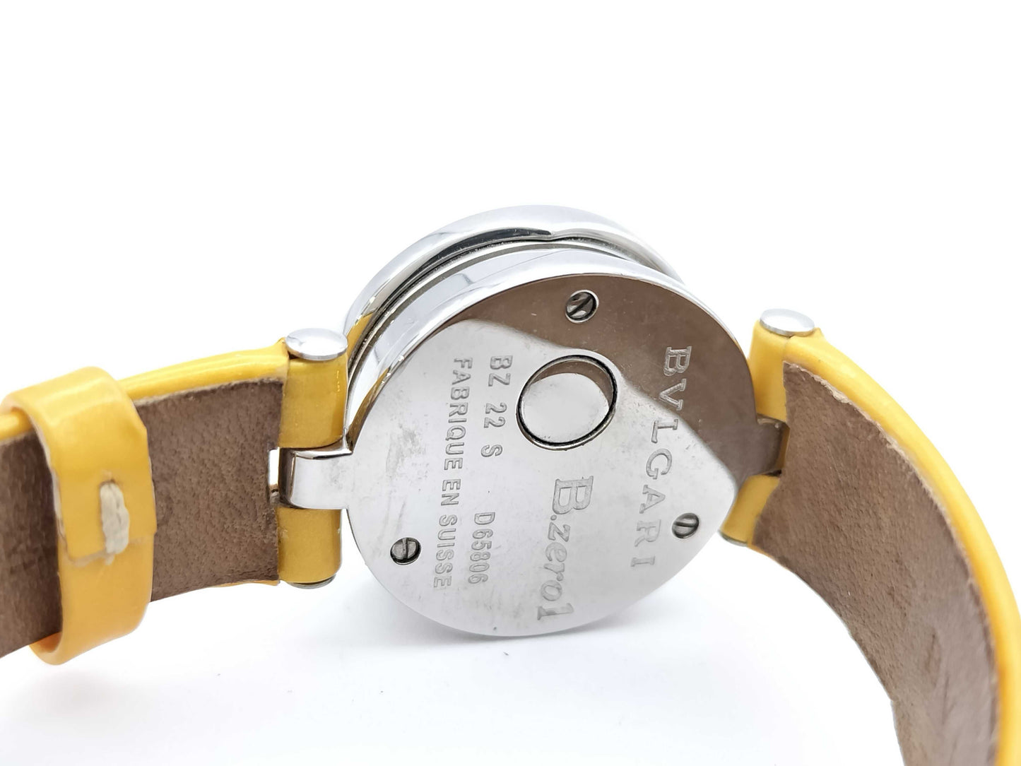 BVLGARI BZ22S D65806 SS/Leather/QZ White Shell Dial Non-Working/No Operational Guarantee Women's Watch