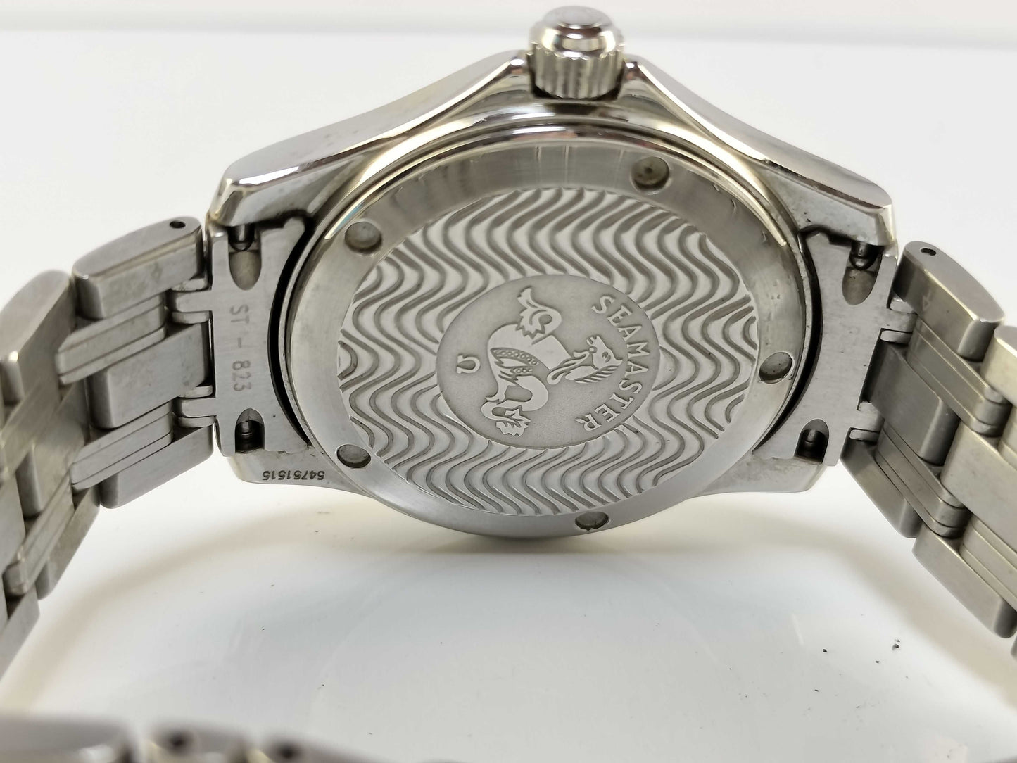 OMEGA SS/QZ Black Dial Men's Watch, Not Working/No Operational Guarantee