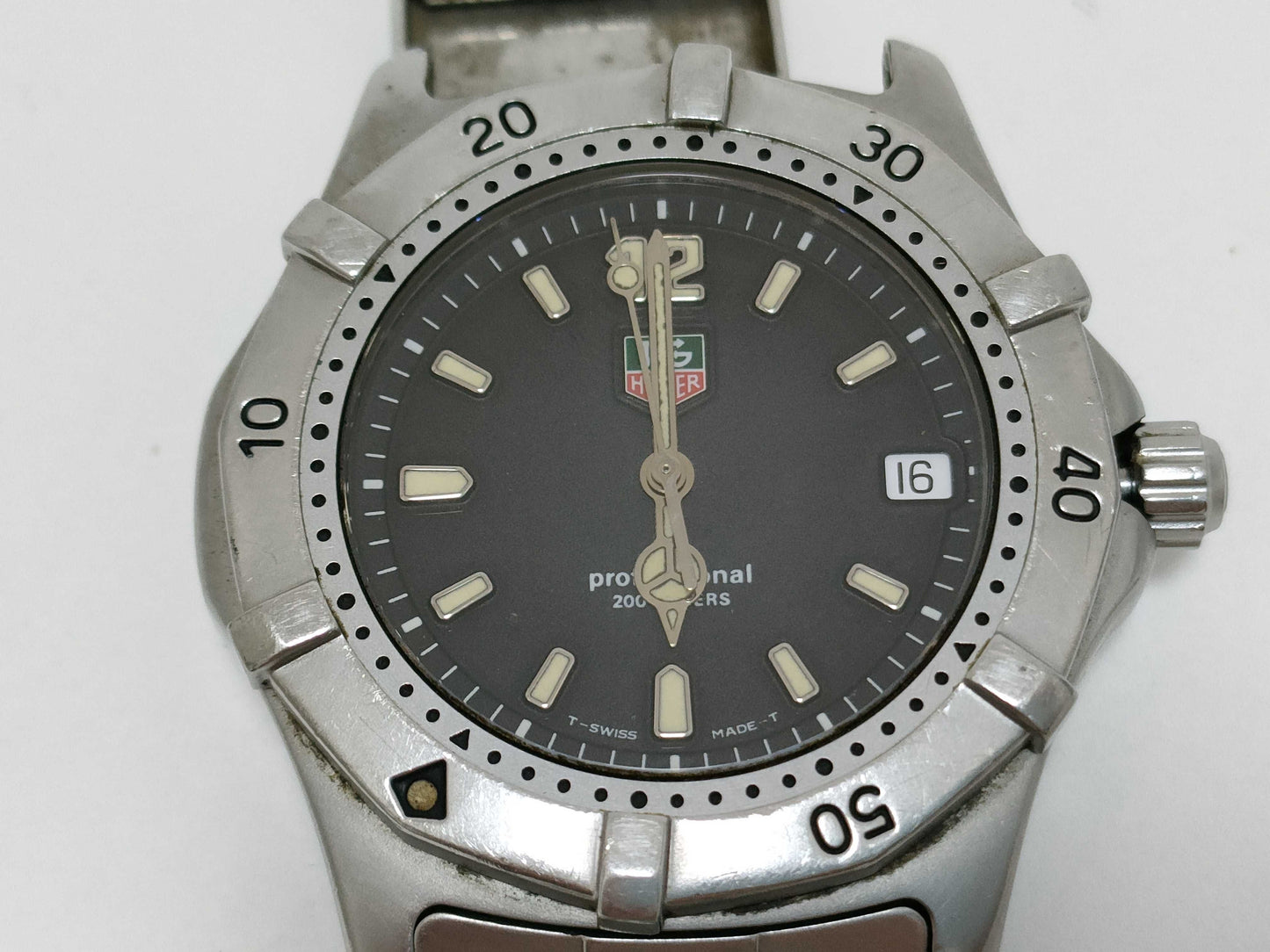 TAG Heuer ET9790 Stainless Steel/QZ Black Dial Men's Watch, Not Working/No Operational Guarantee