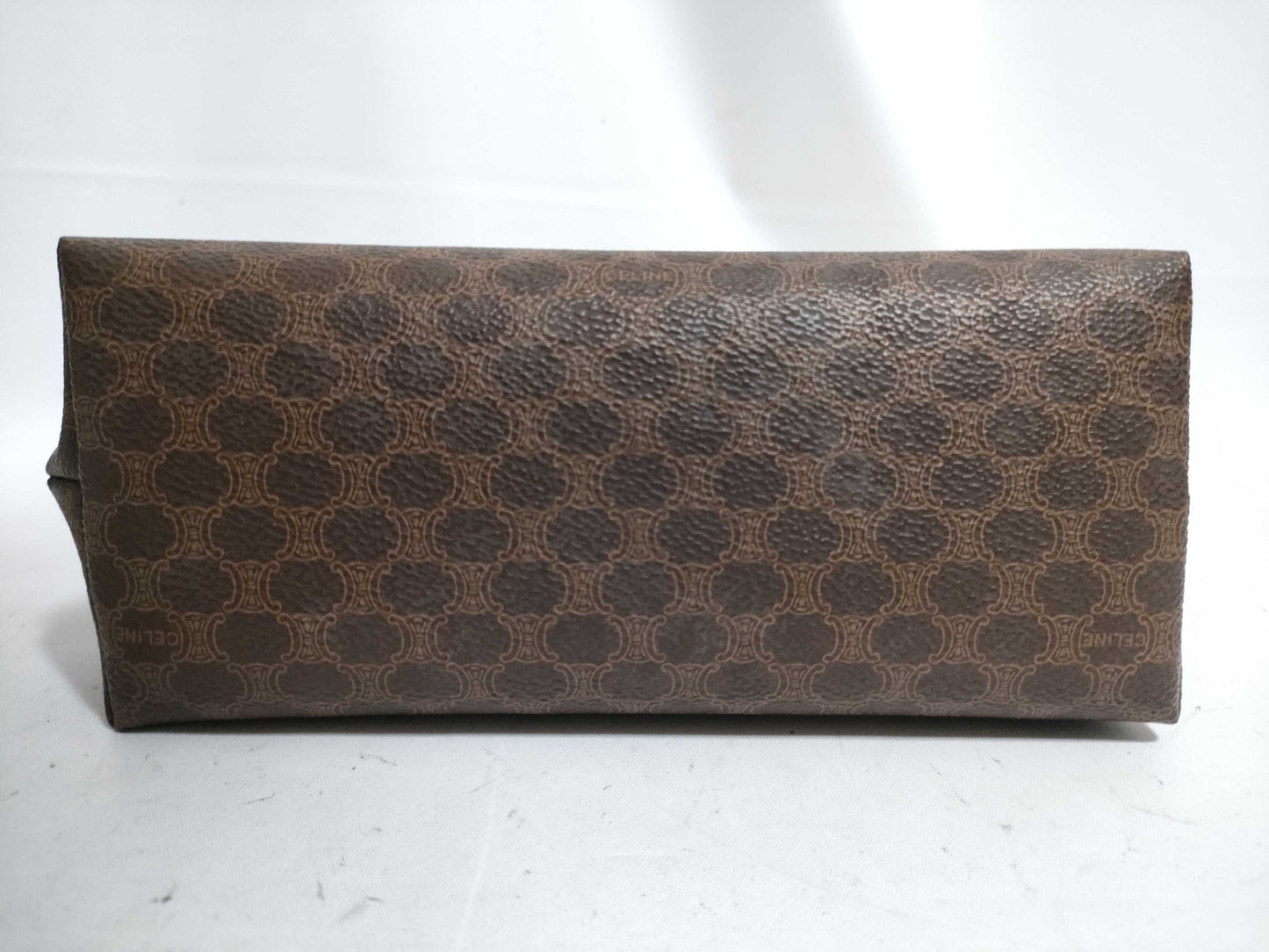 CELINE Macadam PVC Second Bag Brown Pouch