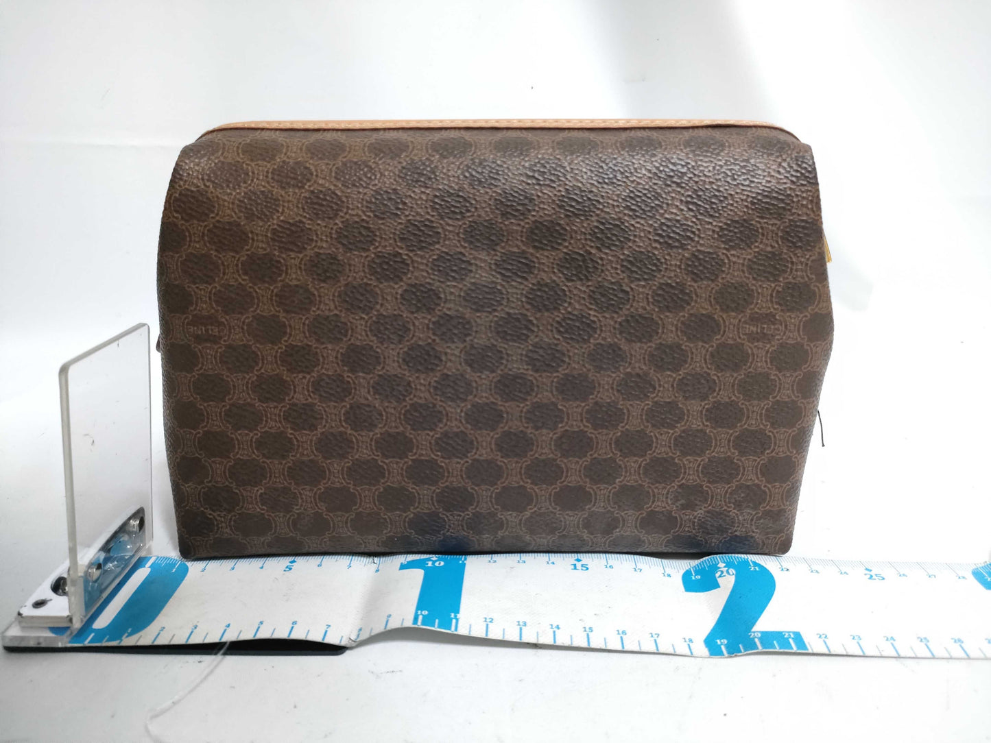 CELINE Macadam PVC Second Bag Brown Pouch