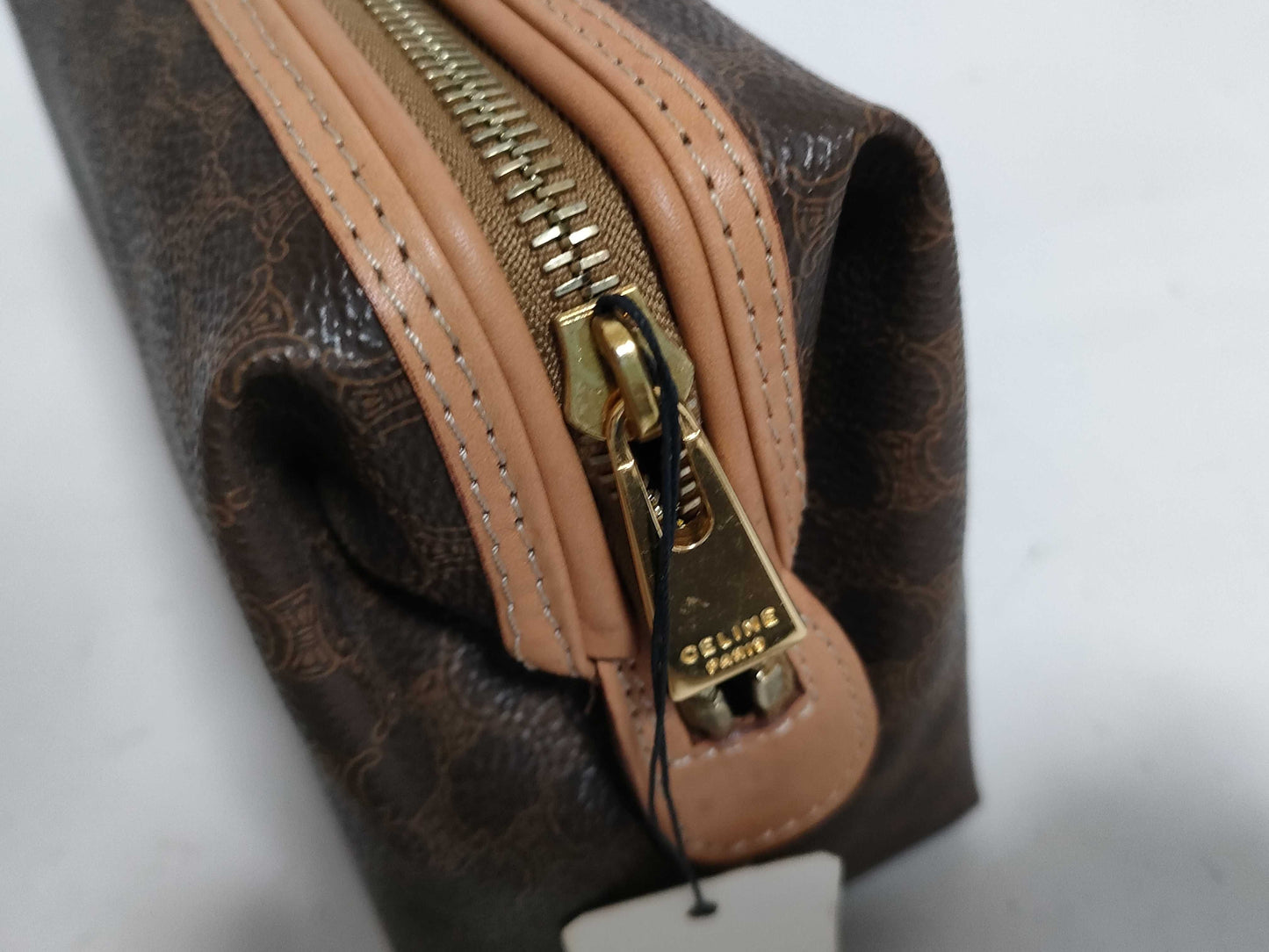 CELINE Macadam PVC Second Bag Brown Pouch