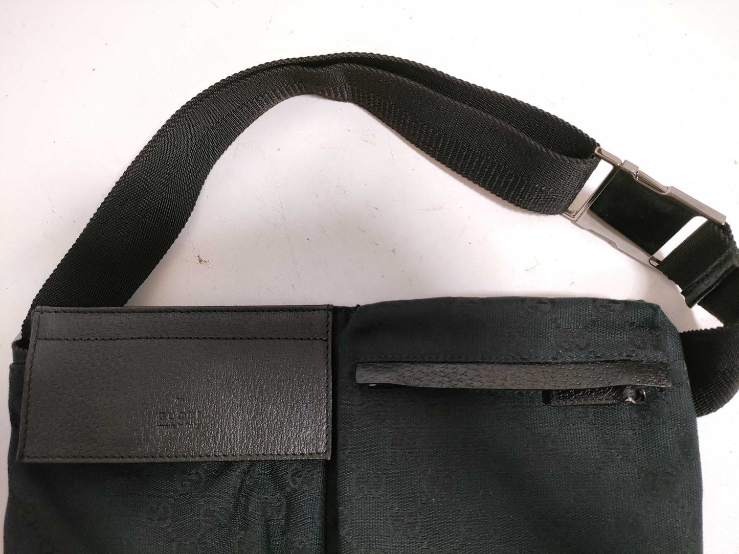 GUCCI GG Canvas Waist Bag 28566 2123 Black