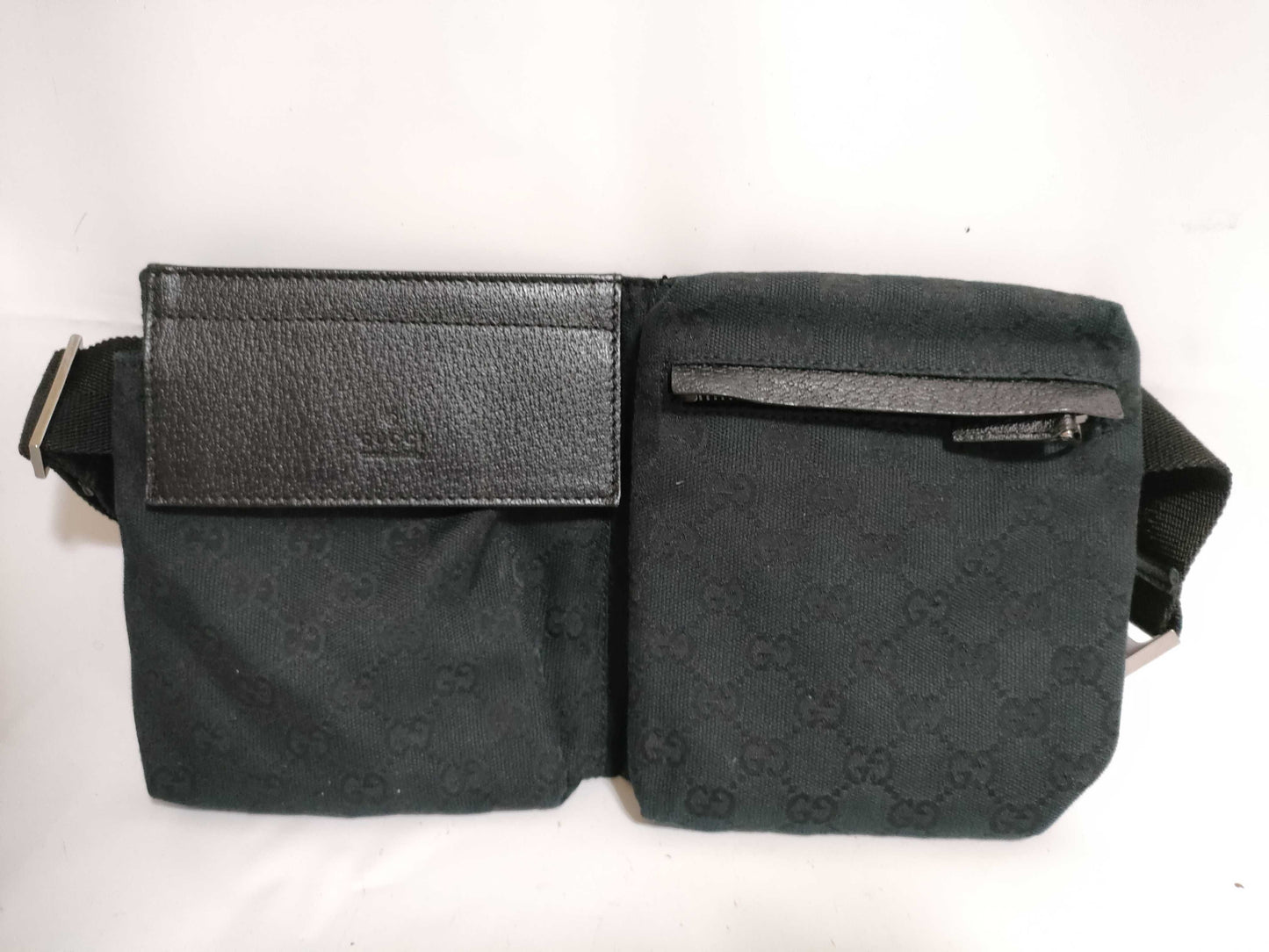 GUCCI GG Canvas Waist Bag 28566 2123 Black