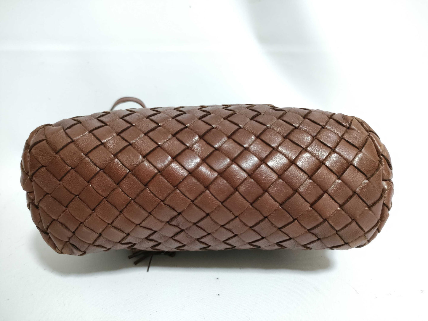 BOTTEGA VENETA Intrecciato Leather Shoulder Bag Brown