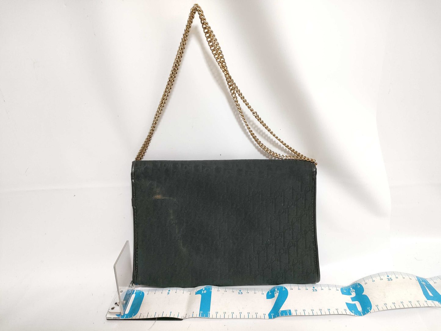 Dior Trotter Christian Dior Trotter Canvas Chain Shoulder Bag Black Shoulder Bag