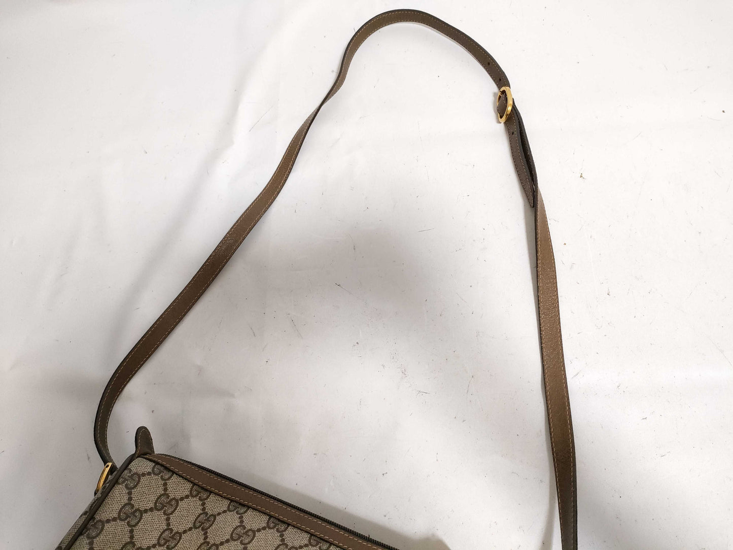 GUCCI GG Supreme Sherry Line Shoulder Bag 89, 02, 032 Mocha Shoulder Bag