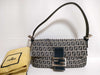 FENDI Zucchino Mamma Bucket Canvas and Leather Handbag, 2305.26424.018, Gray and Navy