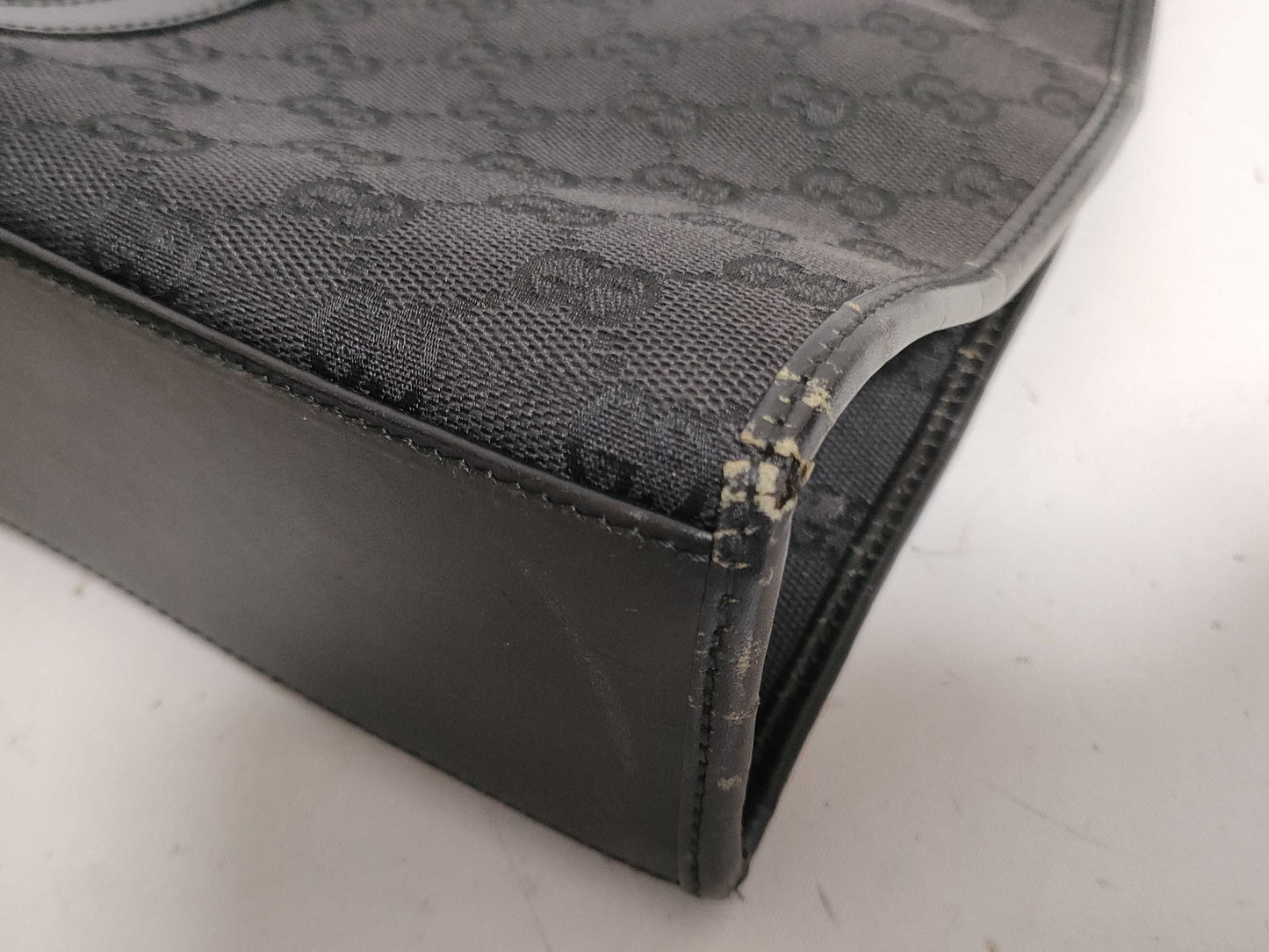 GUCCI GG Canvas Gucci Jackie GG Canvas Handbag 002・1068 001013 Black Handbag