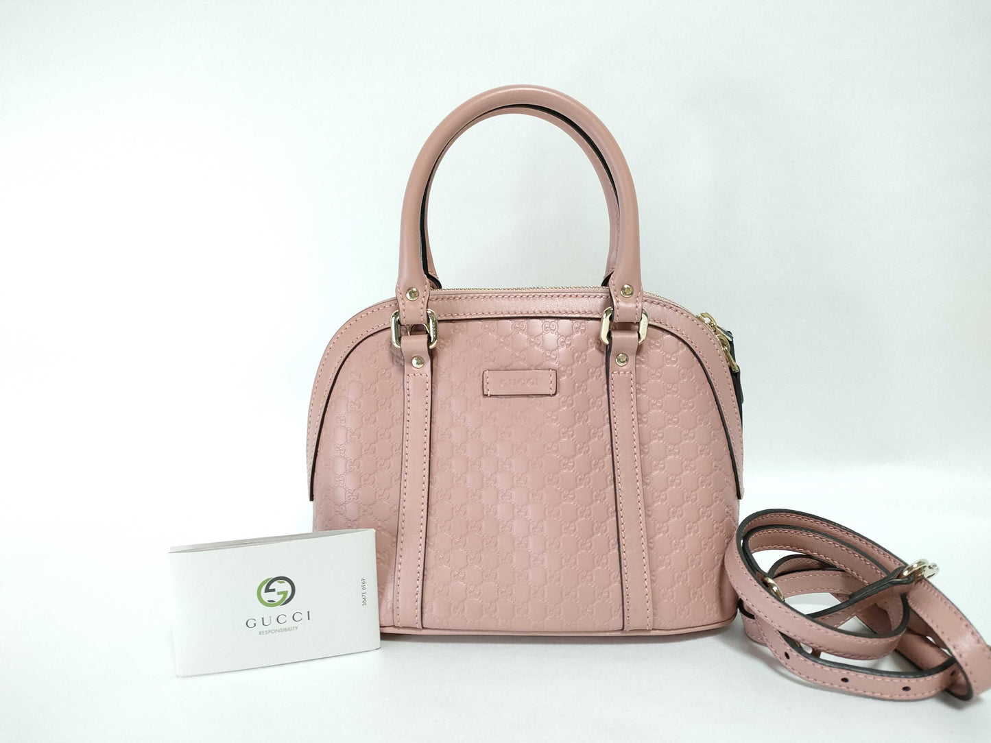 GUCCI Guccissima Gucci Micro Guccissima 2-Way Handbag 449654 520981 Pink Handbag
