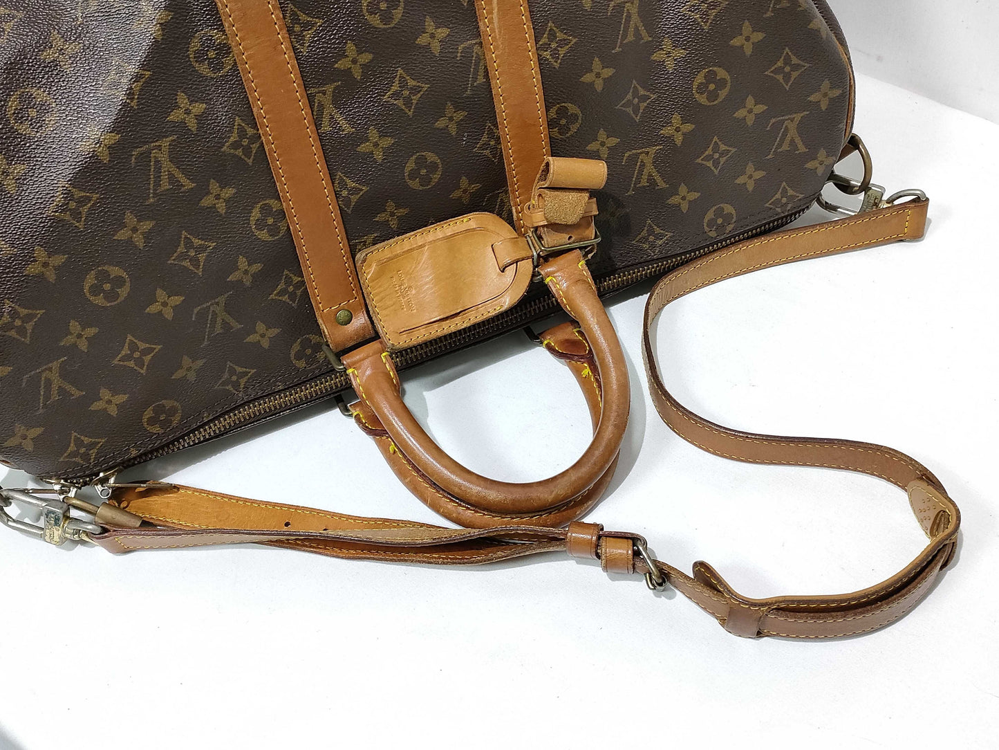 LOUIS VUITTON Monogram LV Monogram Keepall Bandouliere 45 M41418 VI882 Boston Bag