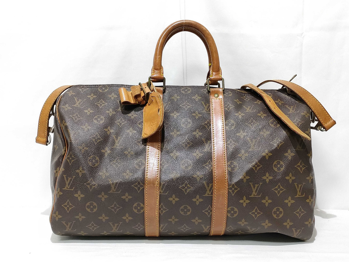 LOUIS VUITTON Monogram LV Monogram Keepall Bandouliere 45 M41418 VI882 Boston Bag