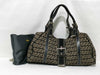 FENDI Zucchino Canvas Handbag 2305 8BR091 029 Black x Beige Handbag