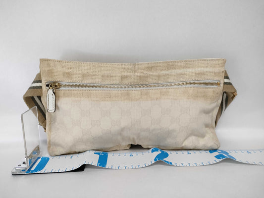GUCCI GG Canvas Body Bag 28566 200047 White Shoulder Bag