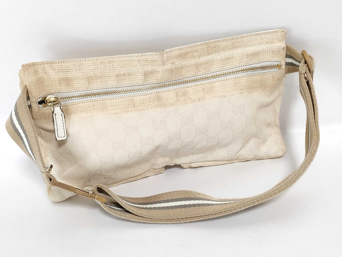 GUCCI GG Canvas Body Bag 28566 200047 White Shoulder Bag